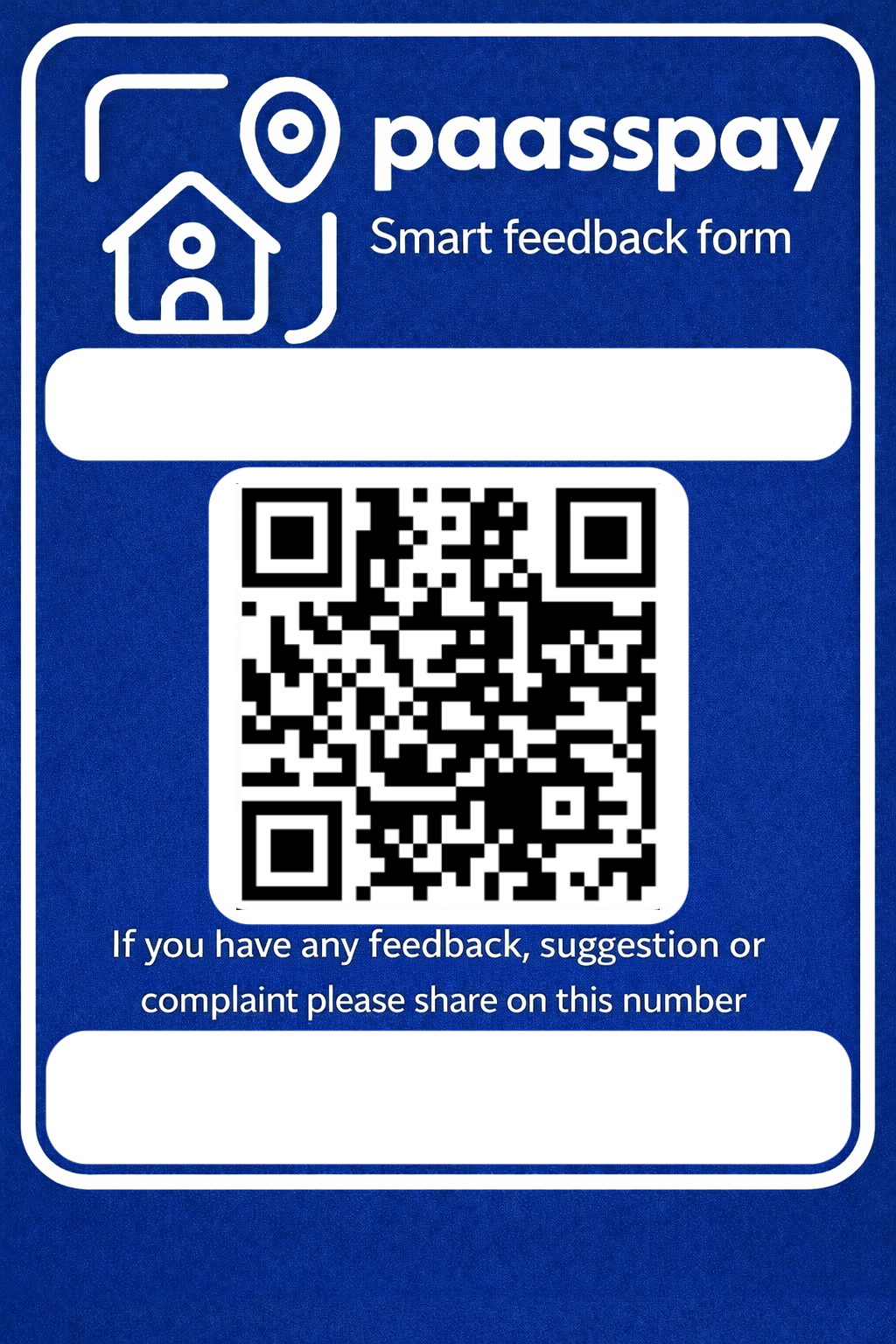 Paasspay Partner Feedback QR sticker