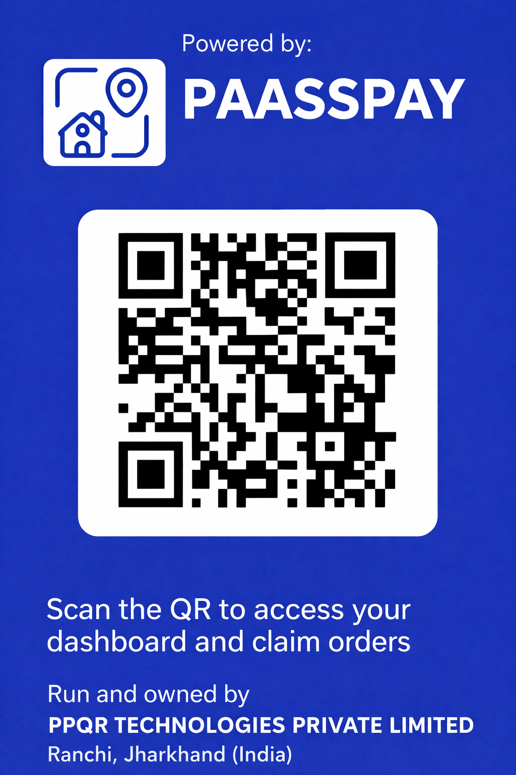 Paasspay Partner Dashboard QR