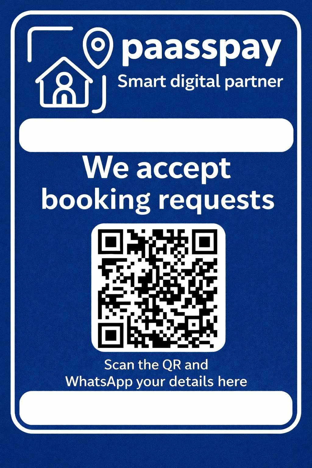 Paasspay Smart booking retail partner sticker